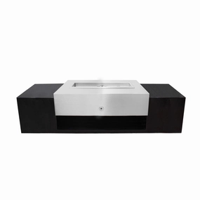 The Outdoor Plus - 60" Harbor Off Set Metal Powder Coat Rectangle Fire Pit Table OPT-HBROS60portable outdoor fire pit with lid