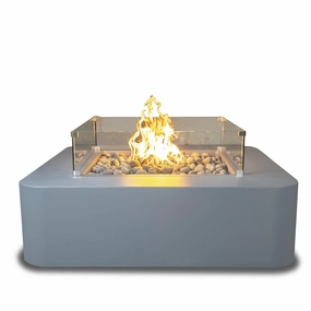The Outdoor Plus - Bayside Square Metal Powder Coat Fire Pit OPT-BAYPCportable outdoor fire pit with lid