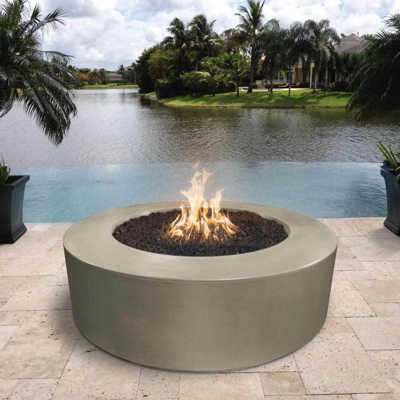 The Outdoor Plus - Florence 46" Round Concrete Fire Pit OPT-FL4620