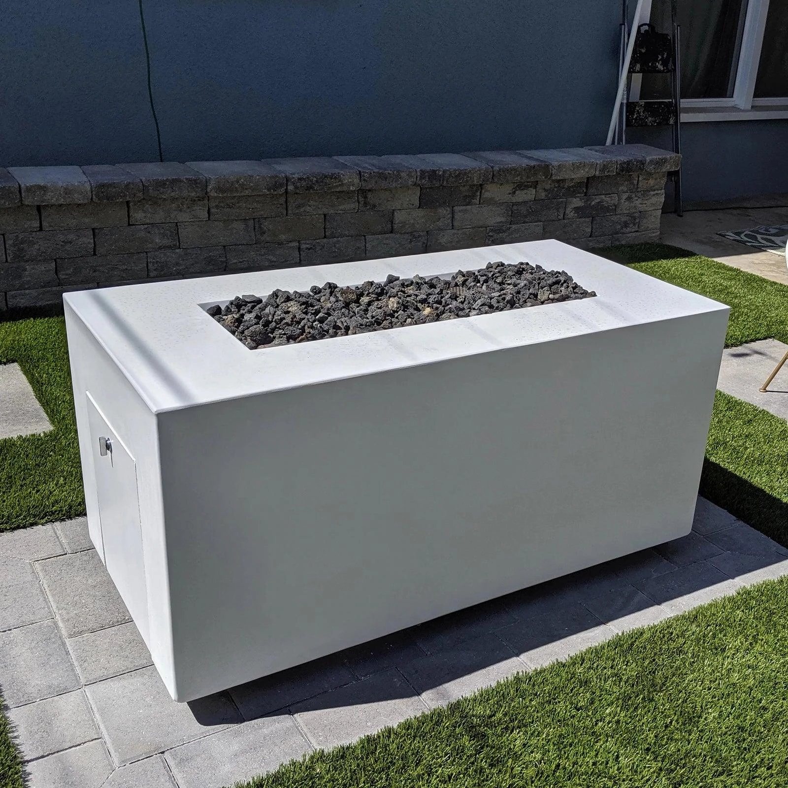 The Outdoor Plus - Pismo Rectangular Concrete Fire Pit Table