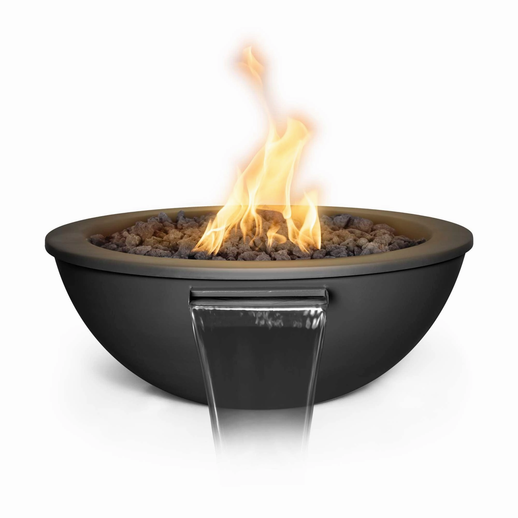The Outdoor Plus - Sedona 27" GRFC Powder Coat Finish Round Fire & Water Bowl