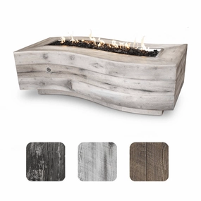 The Outdoor Plus Big Sur GFRC 72" Match Lit Wood Grain Concrete Rectangle Gas Fire Pit OPT-BGSR72portable outdoor fire pit with lid