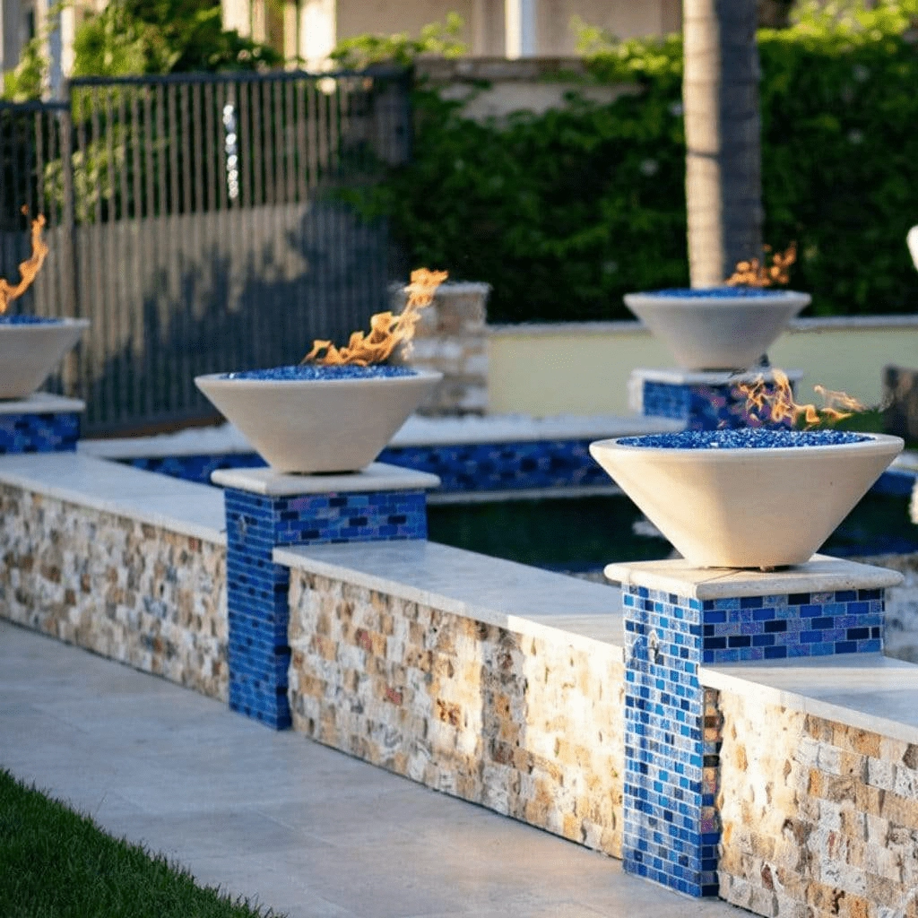 The Outdoor Plus Cazo GFRC 36" Match Lit Concrete Round Fire Bowl OPT-36RFO