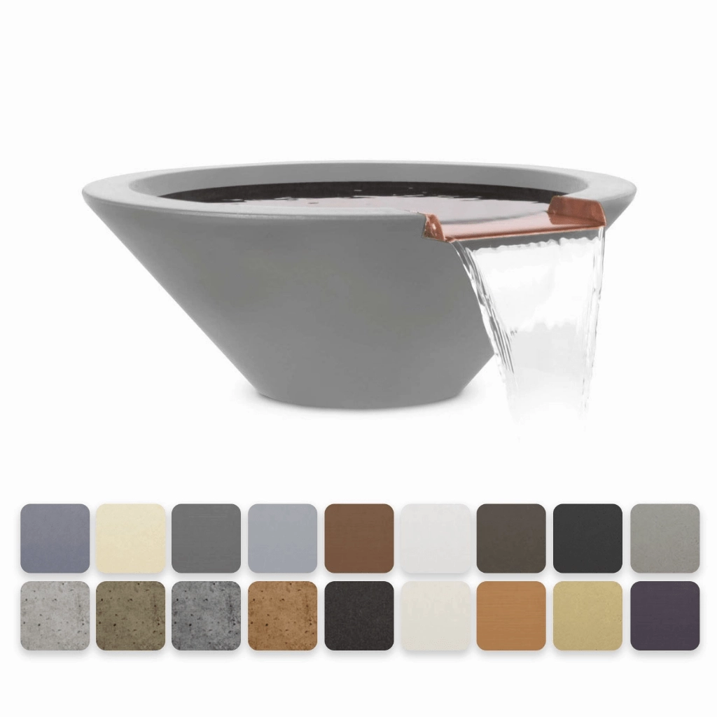 The Outdoor Plus Cazo GFRC 48" Concrete Round Water Bowl OPT-48RWO