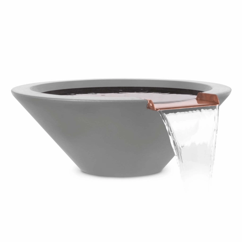 The Outdoor Plus Cazo GFRC 48" Concrete Round Water Bowl OPT-48RWOportable outdoor fire pit with lid