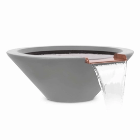 The Outdoor Plus Cazo GFRC 48" Concrete Round Water Bowl OPT-48RWOportable outdoor fire pit with lid
