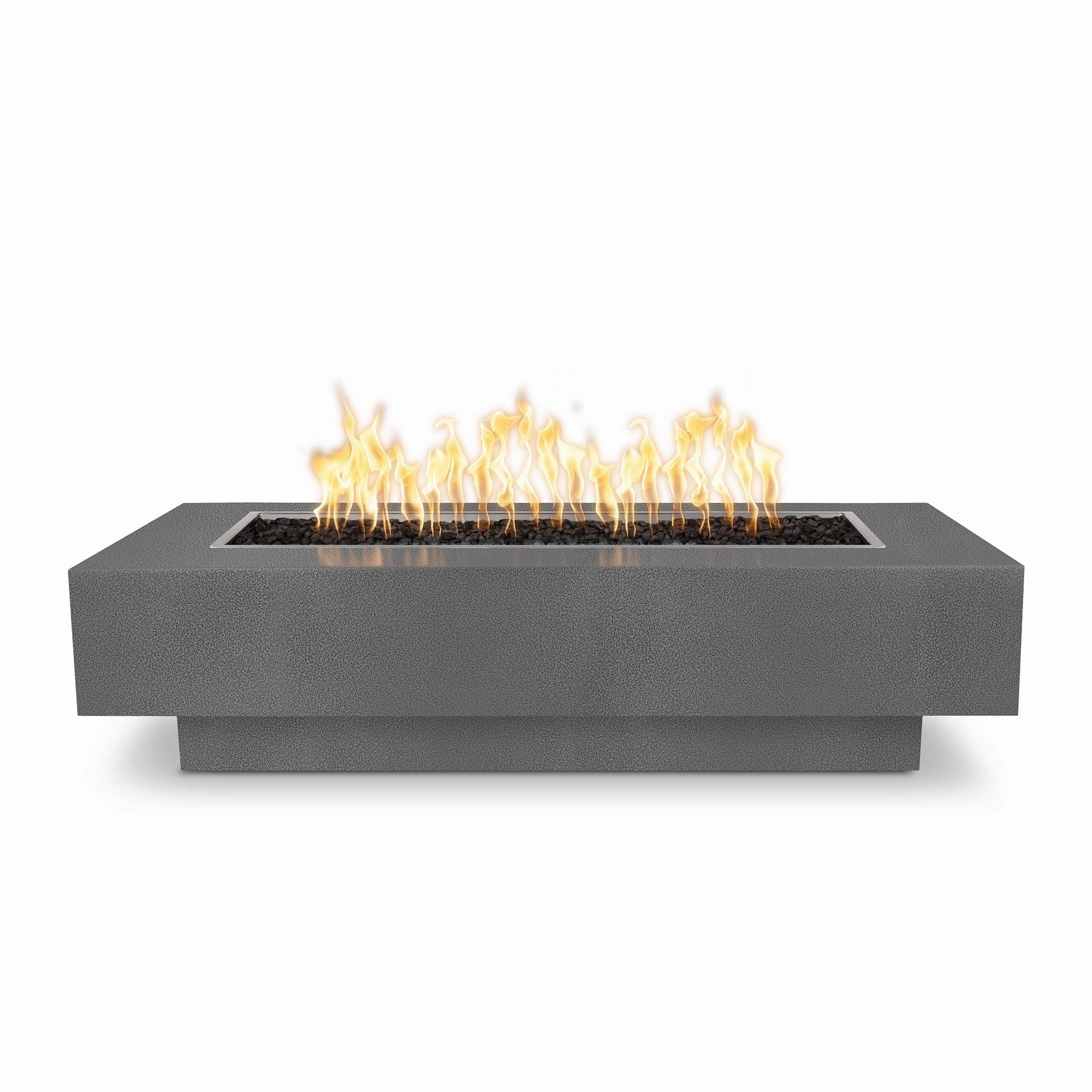 The Outdoor Plus Coronado 48" Powder Coated Steel Flame Sense with Spark Igniter Rectangle Fire Pit Table  OPT-CORPC48FSEN