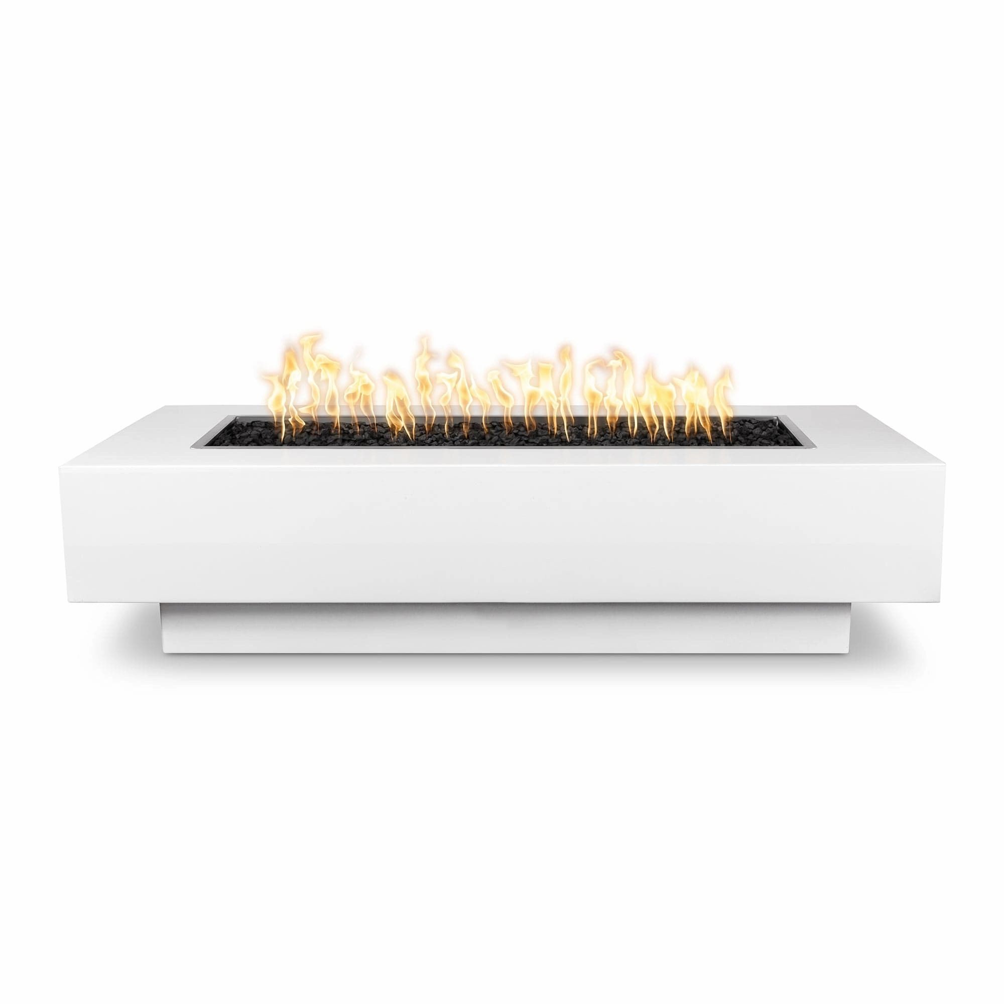 The Outdoor Plus Coronado 48" Powder Coated Steel Flame Sense with Spark Igniter Rectangle Fire Pit Table  OPT-CORPC48FSEN
