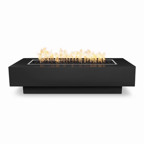 The Outdoor Plus Coronado 48" Powder Coated Steel Flame Sense with Spark Igniter Rectangle Fire Pit Table  OPT-CORPC48FSENoutdoor fire table set with chairs