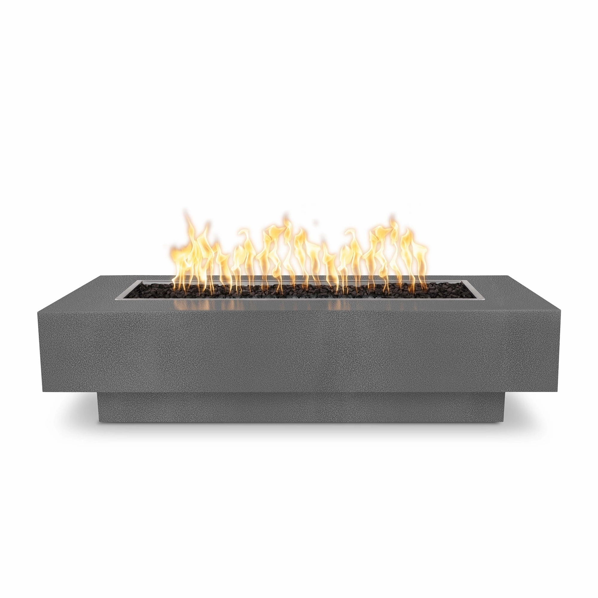 The Outdoor Plus Coronado 48" Powder Coated Steel Flame Sense with Spark Igniter Rectangle Fire Pit Table  OPT-CORPC48FSEN
