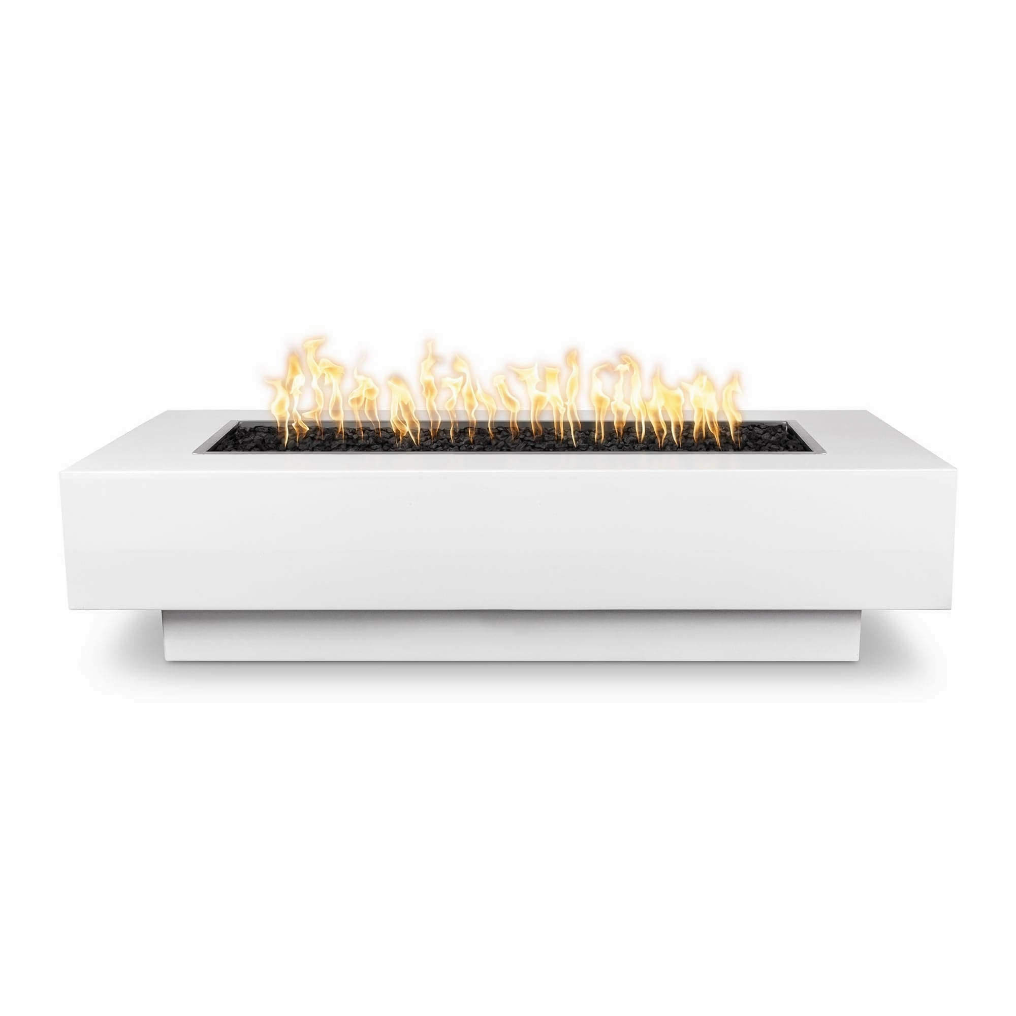 The Outdoor Plus Coronado 60" Powder Coated Steel Flame Sense with Spark Igniter Rectangle Fire Pit Table  OPT-CORPC60FSEN