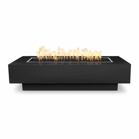 The Outdoor Plus Coronado 60" Powder Coated Steel Flame Sense with Spark Igniter Rectangle Fire Pit Table  OPT-CORPC60FSENoutdoor fire table set with chairs