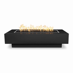 The Outdoor Plus Coronado 84-Inch Gas Fire Pit Powder Coat Steel Low Voltage Electronic Ignition OPT-CORPC84E12Vportable outdoor fire pit with lid