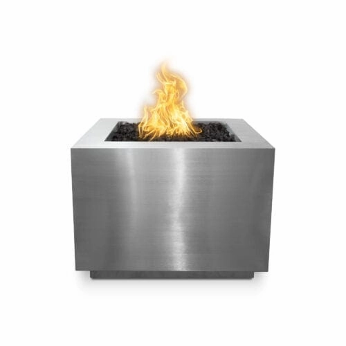 The Outdoor Plus Forma 30-Inch Gas Fire Pit Match Lit with Flame Sense Ignition OPT-3030SQFSML