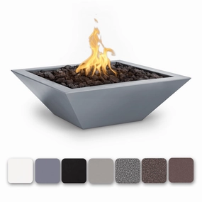The Outdoor Plus Maya 36" Powder Coated Steel Square Match Lit Fire Bowl OPT-36SQPCFOportable outdoor fire pit with lid