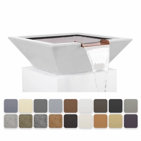 The Outdoor Plus Maya GFRC 30" Concrete Square Water Bowl OPT-30SWOportable outdoor fire pit with lid