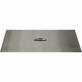 The Outdoor Plus Rectangular 12 x 42-inch Stainless Steel Fire Pit Cover OPT-RC1242Fireproof mat for under fire pit
