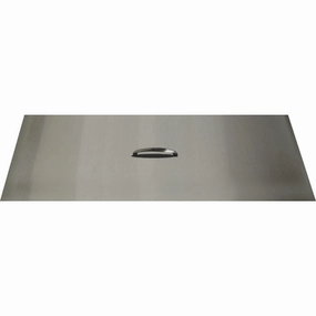 The Outdoor Plus Rectangular 16 x 68-inch Stainless Steel Fire Pit Cover OPT-RC1668Fireproof mat for under fire pit