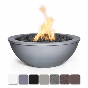 The Outdoor Plus Sedona 27" Powder Coated Steel Round Match Lit Fire Bowl OPT-27RPCFOportable outdoor fire pit with lid