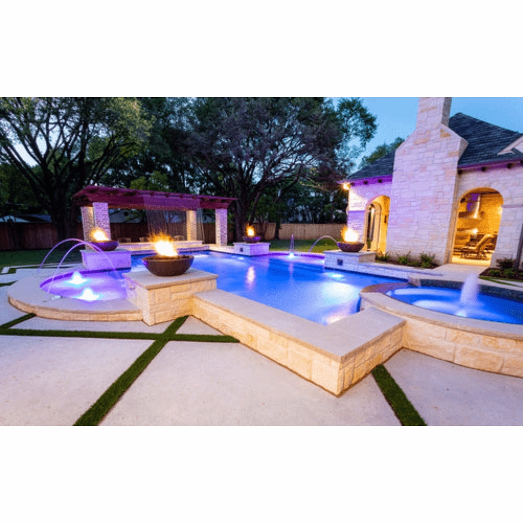 The Outdoor Plus Sedona 60" Narrow Ledge GFRC Match Lit with Flame Sense Concrete Round Fire Pit OPT-SED60FSML