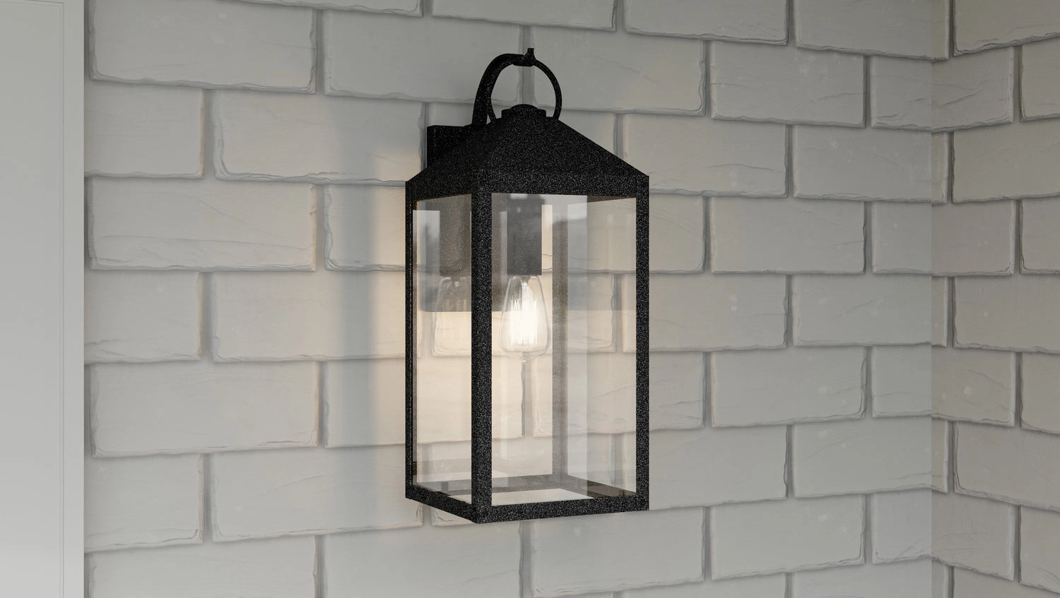 Thorpe One Light Outdoor Wall Mount Mottled Black