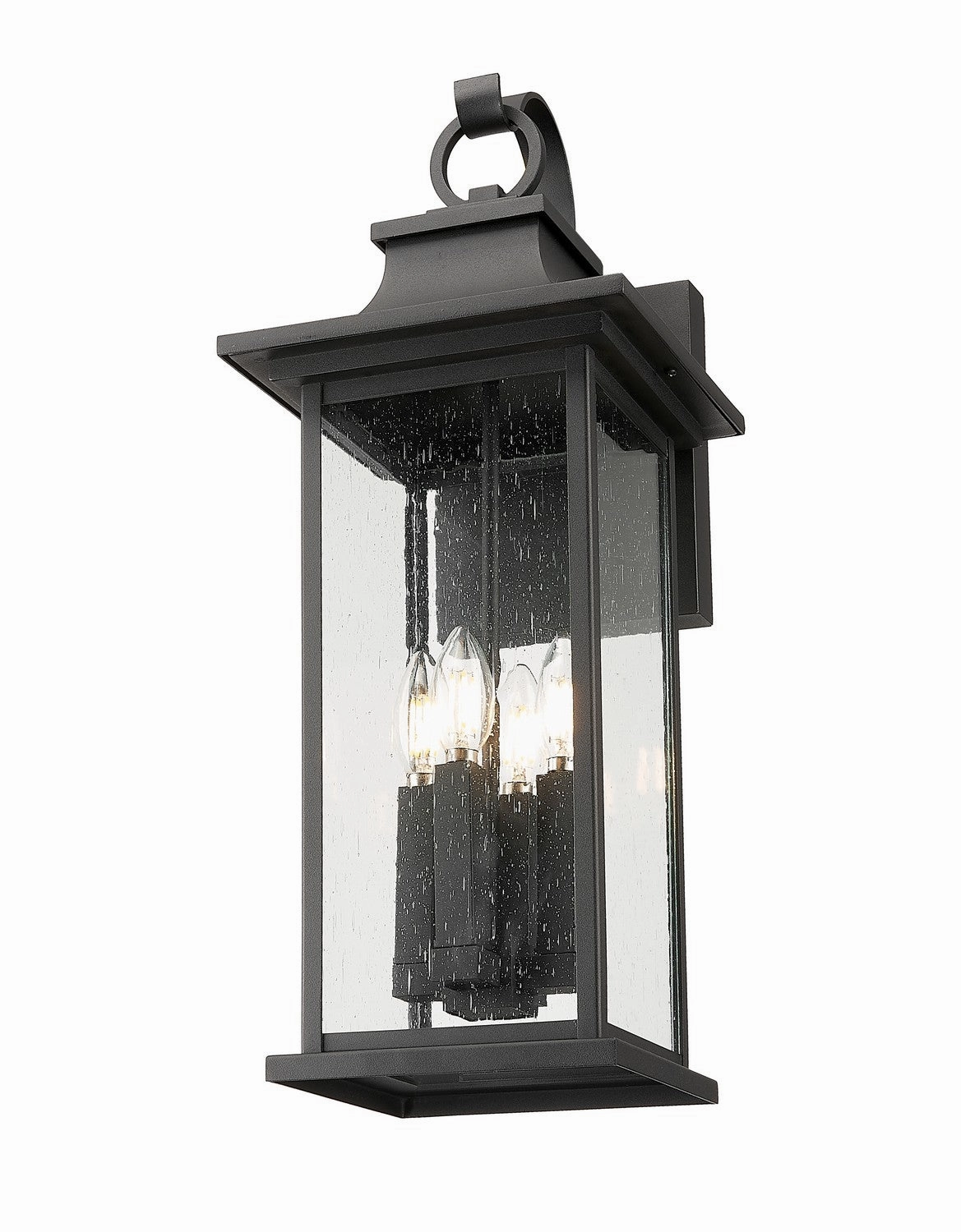 Tiberius Four Light Outdoor Wall Light Black