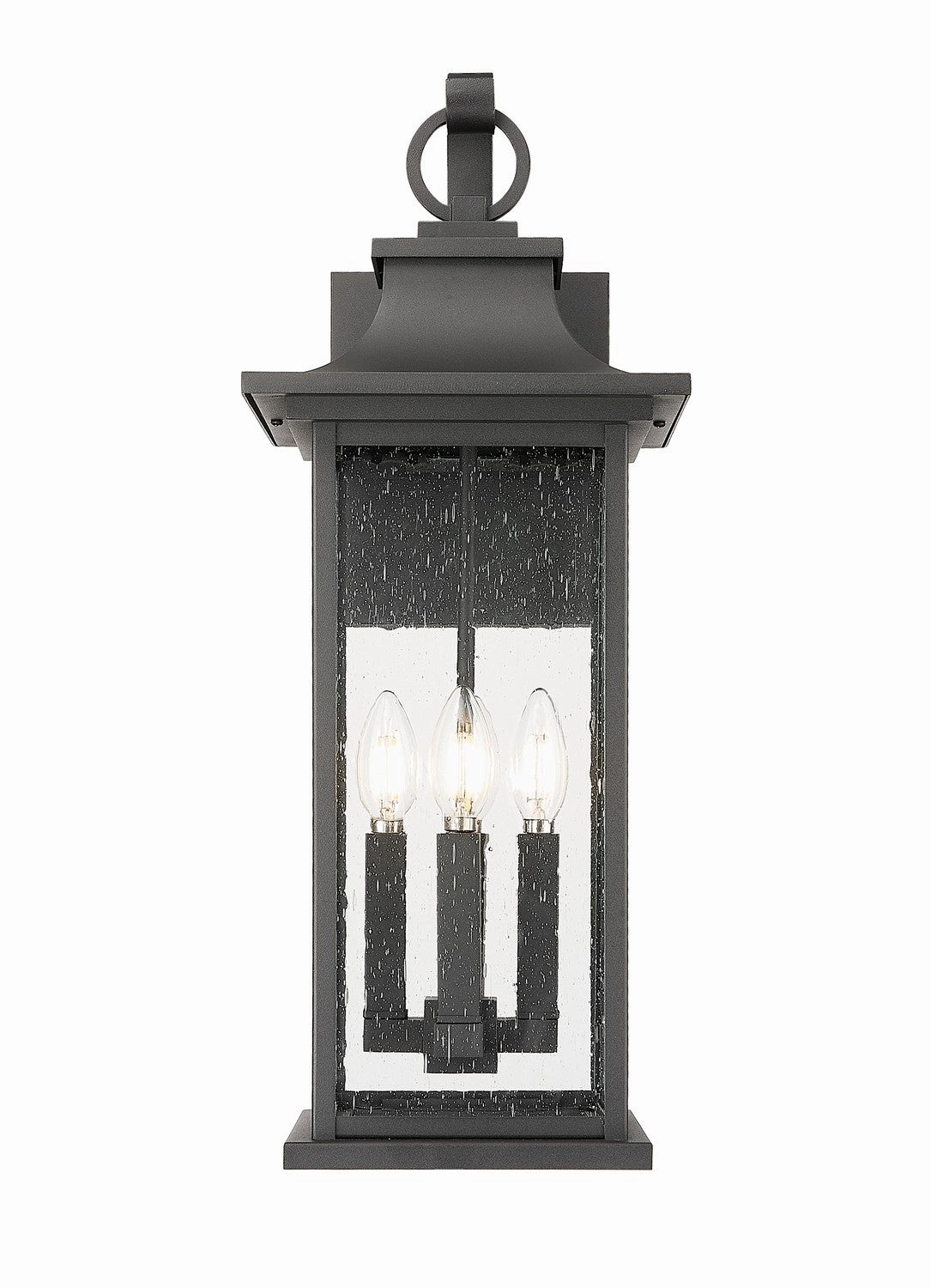 Tiberius Four Light Outdoor Wall Light Black