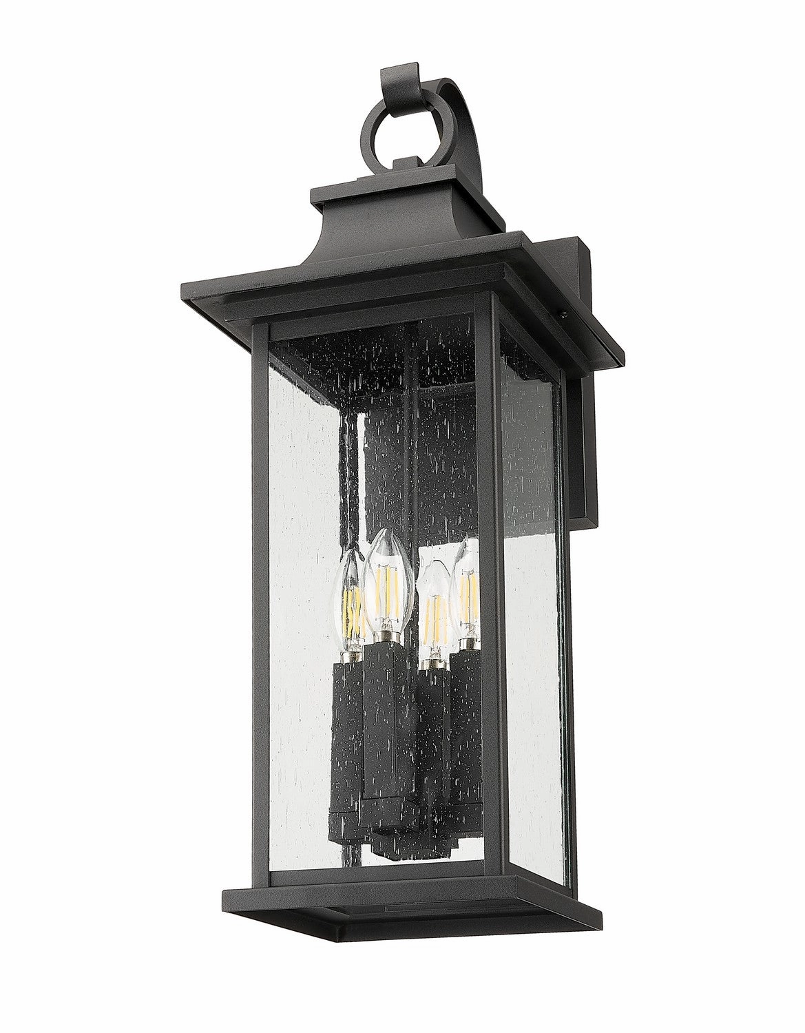 Tiberius Four Light Outdoor Wall Light Black