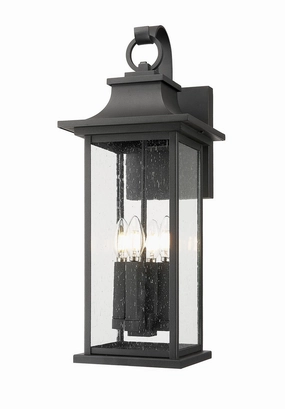 Tiberius Four Light Outdoor Wall Light BlackOutdoor wall sconces with motion sensor