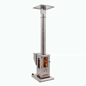 Timber Stoves 84 inch Big Timber Freestanding Pellet Patio Heater WPPHBTSS1.0weatherproof outdoor heater