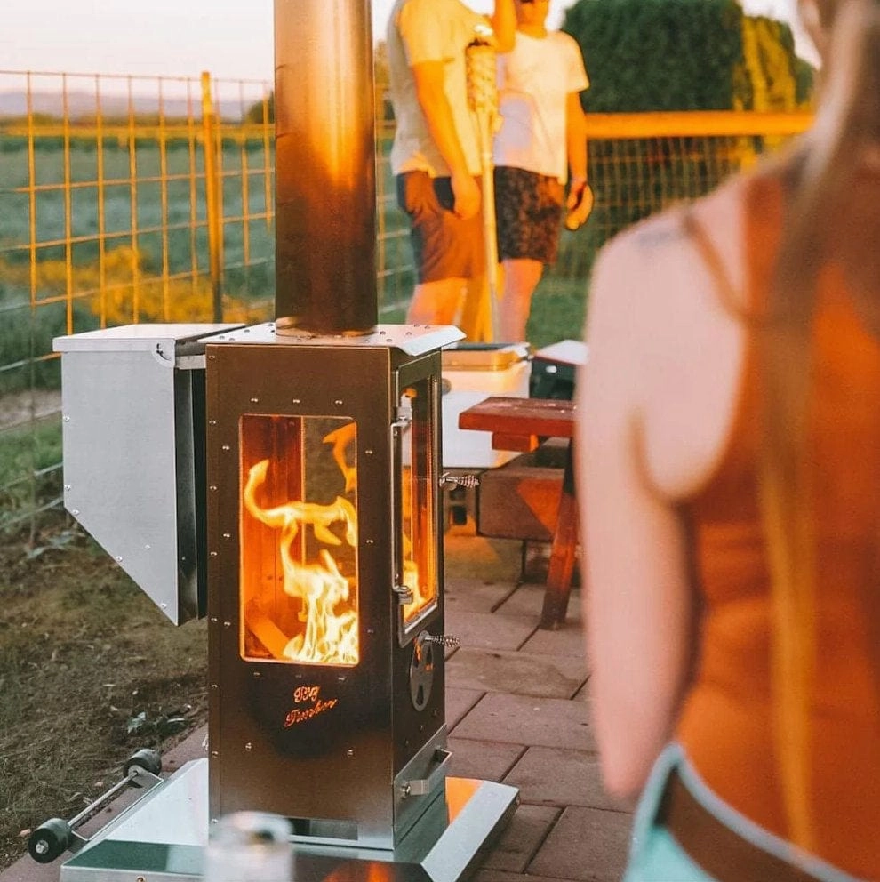 Timber Stoves 84 inch Big Timber Freestanding Pellet Patio Heater WPPHBTSS1.0