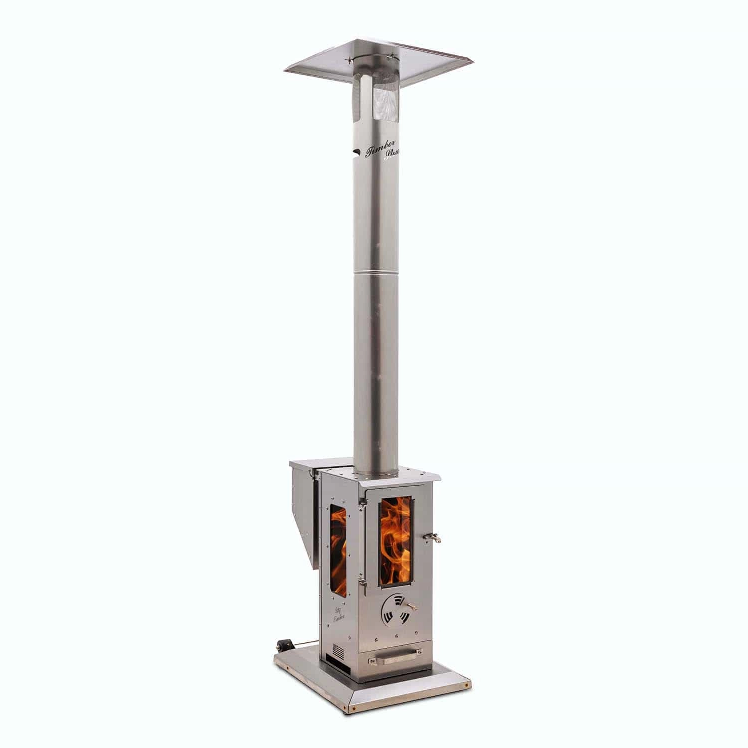 Timber Stoves 84 inch Big Timber Freestanding Pellet Patio Heater WPPHBTSS1.0weatherproof outdoor heater