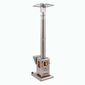 Timber Stoves 84 inch Lil Timber Freestanding Pellet Patio Heater WPPHLTSS1.0weatherproof outdoor heater
