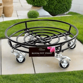 Tom Chambers Bloom Pot Stand on Wheels hanging garden planters for small spaces