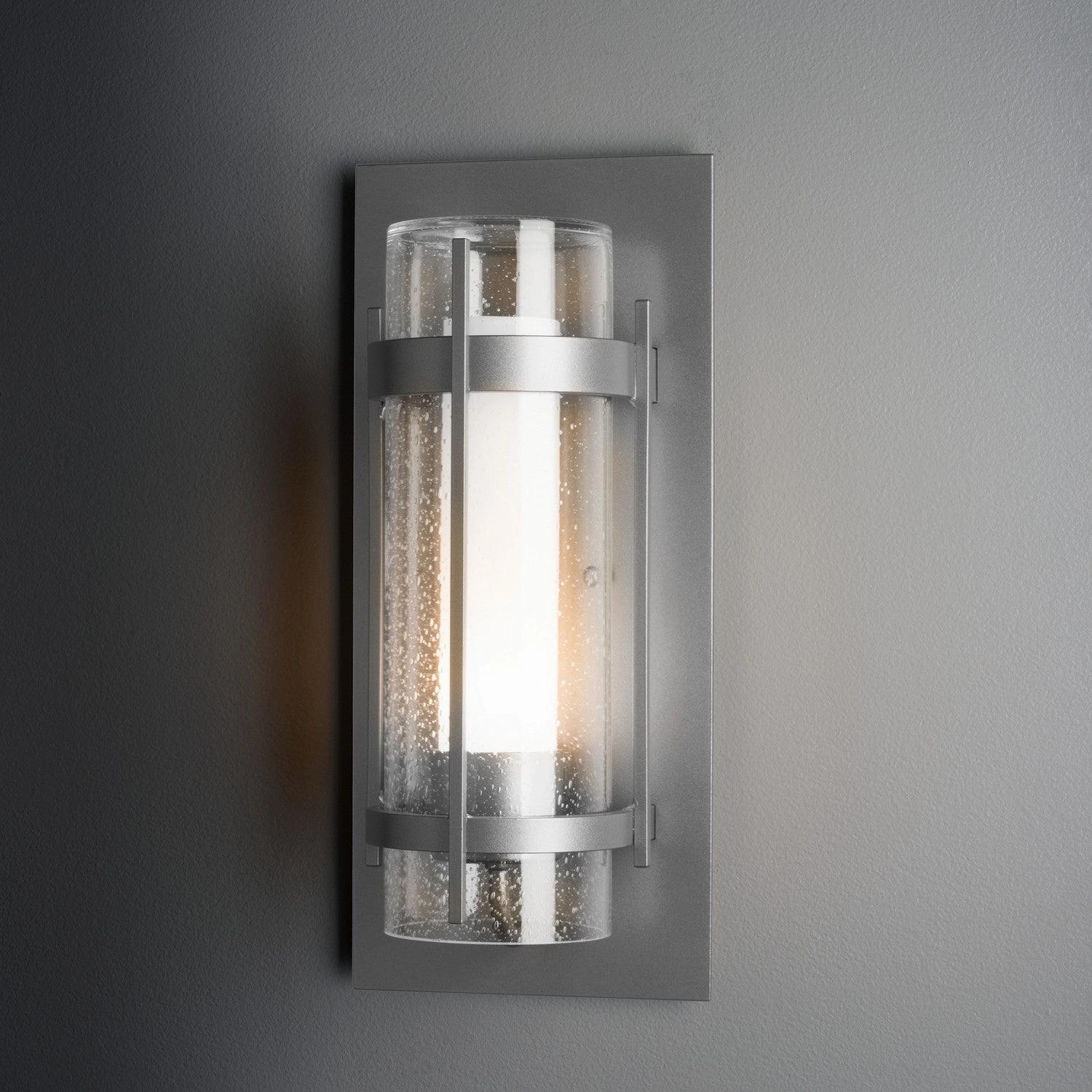 Torch One Light Outdoor Wall Sconce Coastal Burnished Steel