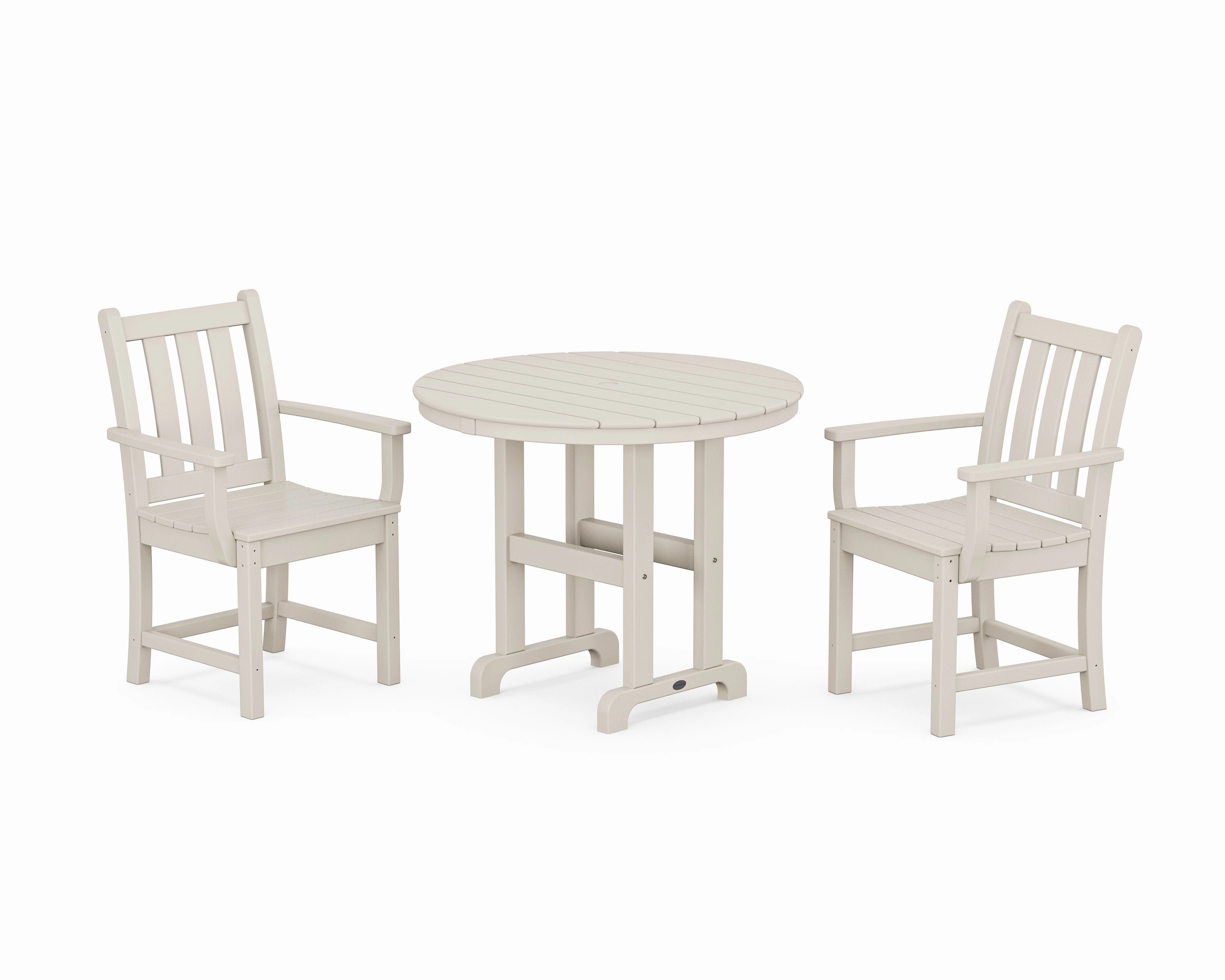 Traditional Garden 3-Piece Round Dining Set