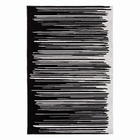 Treasure Garden Illusion Black Mirage Area Rugwaterproof outdoor patio rug