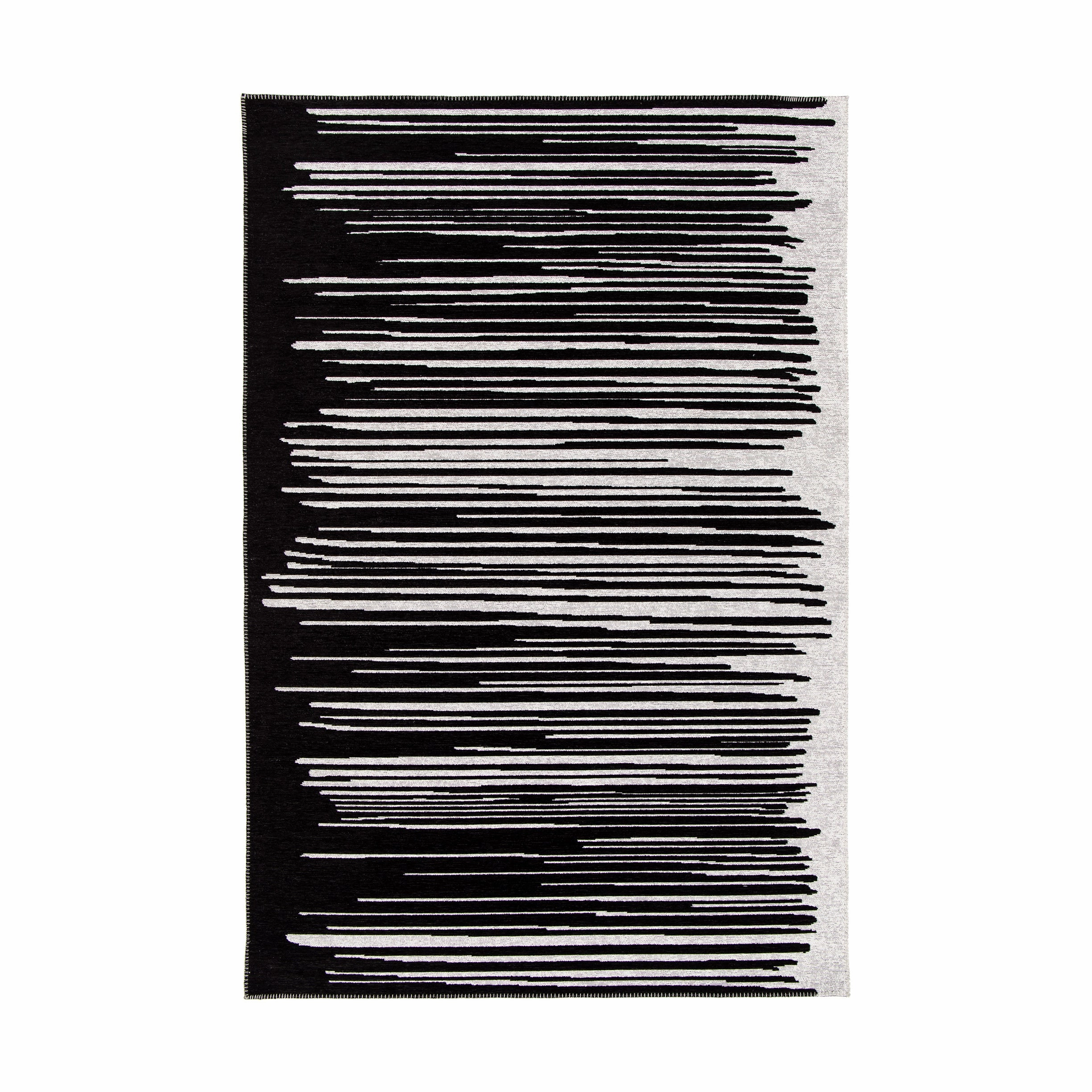 Treasure Garden Illusion Black Mirage Area Rug