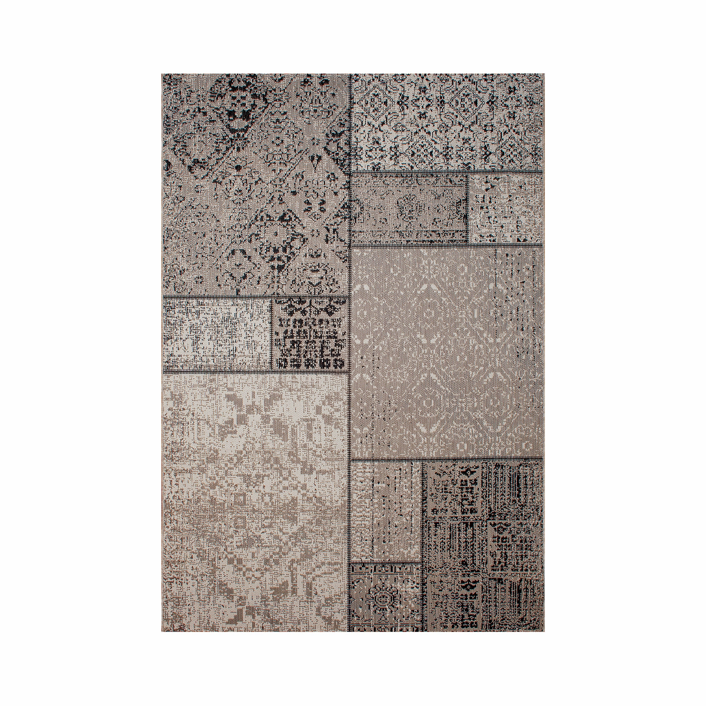 Treasure Garden Mosiac Pebble Sand Area Rug