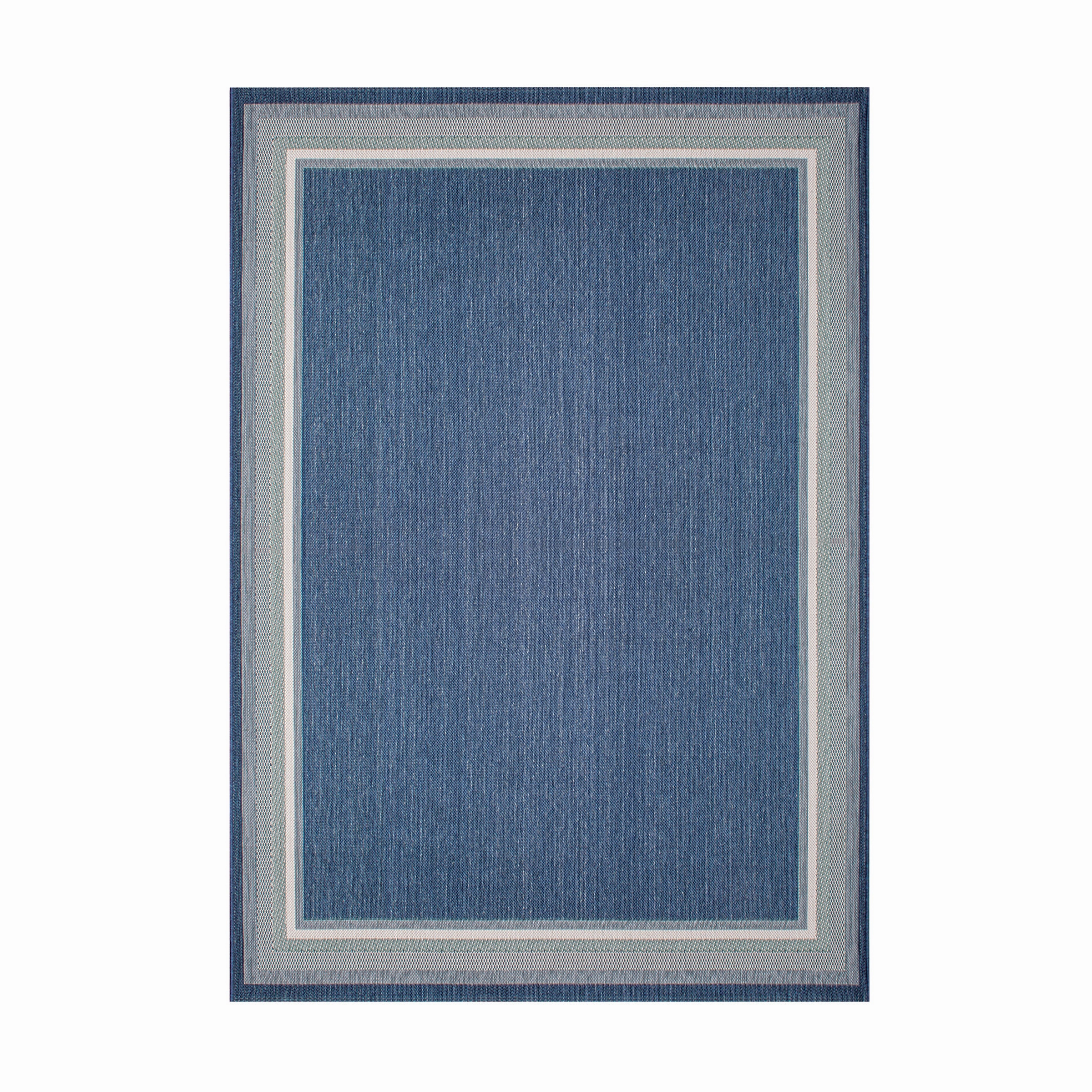 Treasure Garden Seaside Harbor Blue Area Rug