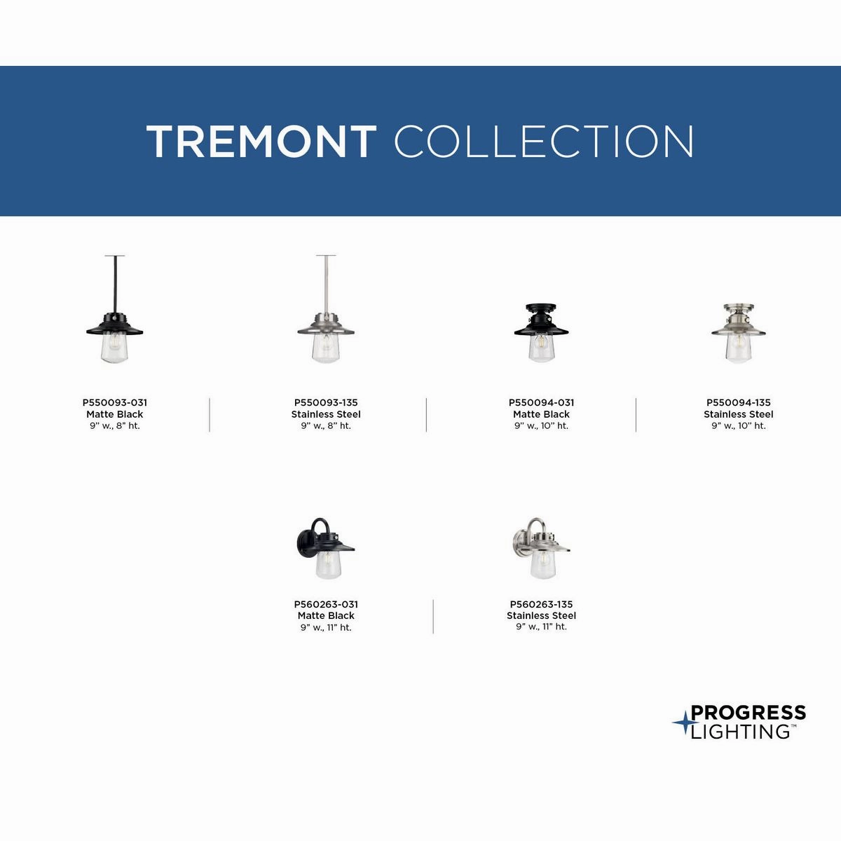 Tremont One Light Wall Lantern Stainless Steel