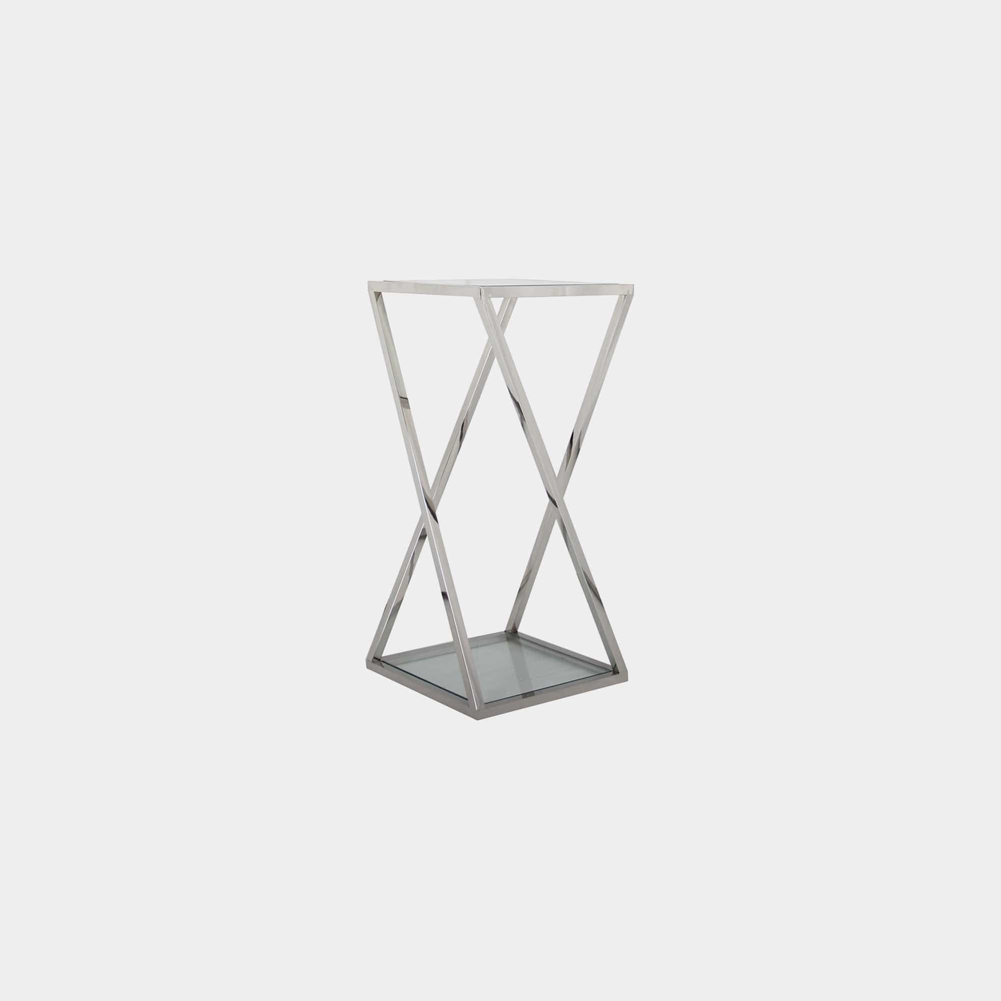 Trento - Large Glass Top Plant Tableoutdoor side table for patio furniture