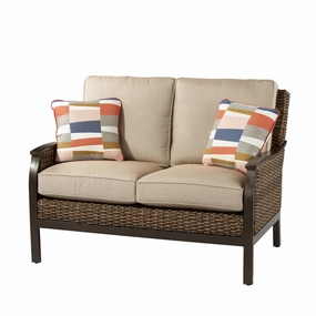 Trenton Woven Love Seatwaterproof wicker balcony furniture