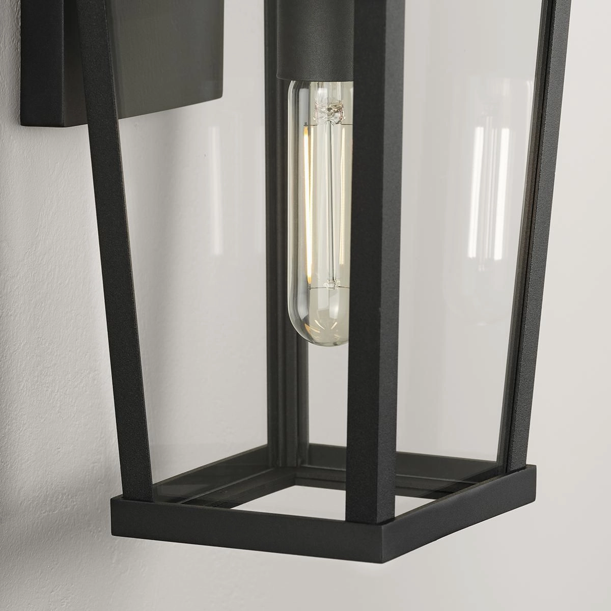 Tryon One Light Outdoor Wall Lantern Black