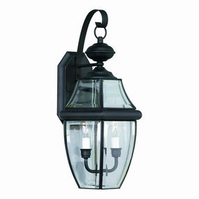 Two Light Outdoor Lantern BlackOutdoor wall sconces with motion sensor