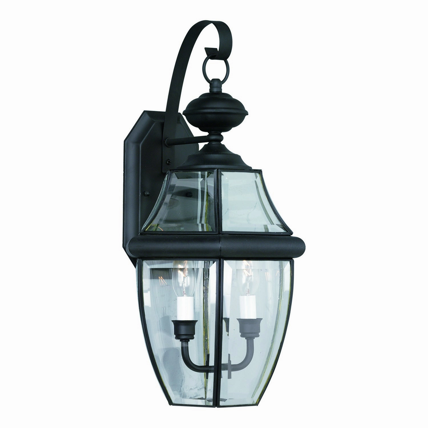 Two Light Outdoor Lantern BlackOutdoor wall sconces with motion sensor