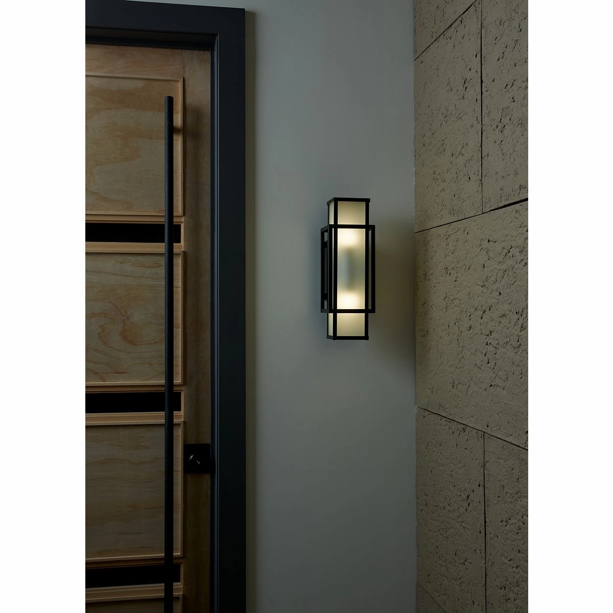 Unison Two Light Outdoor Wall Lantern Matte Black