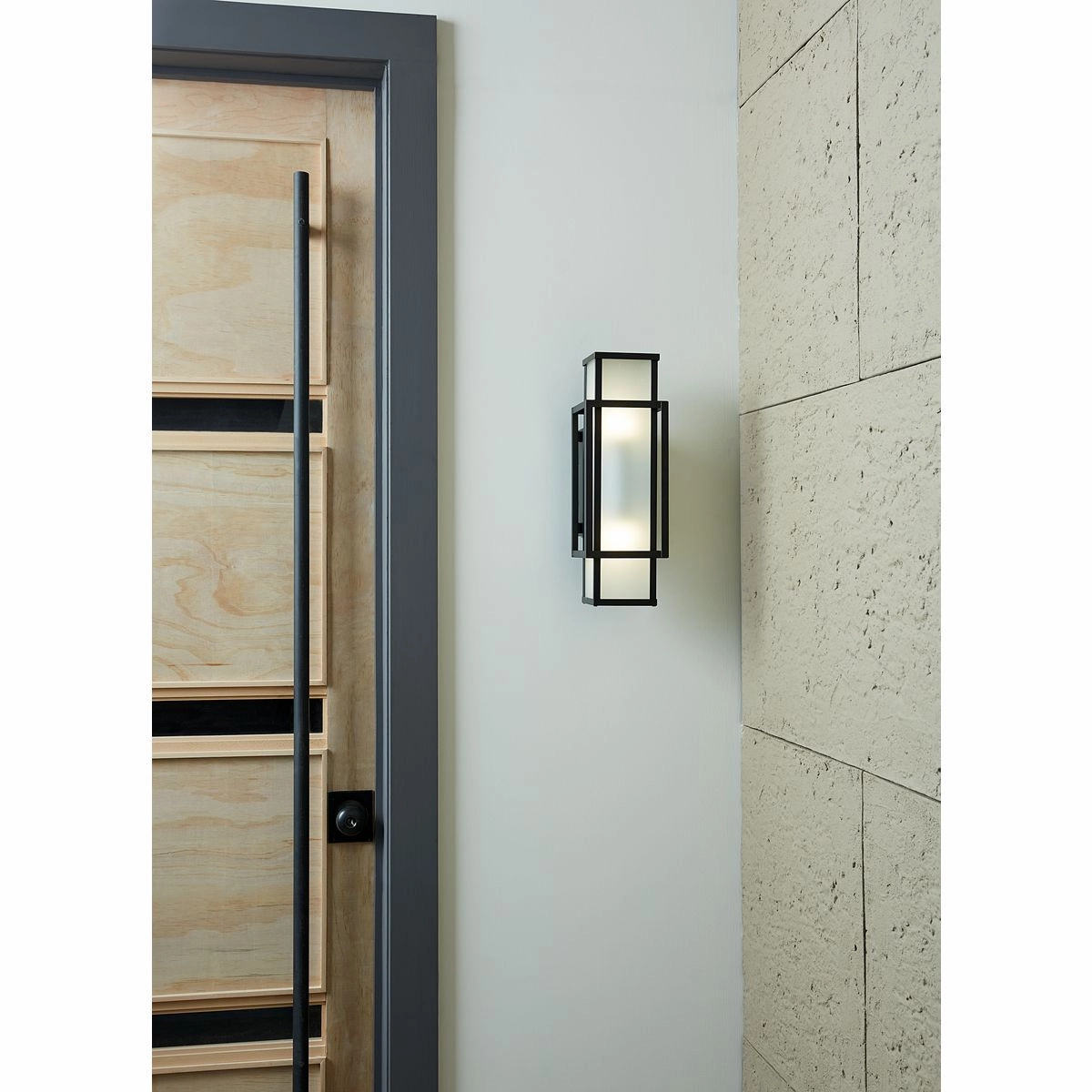 Unison Two Light Outdoor Wall Lantern Matte Black