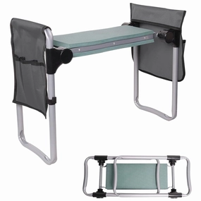 Upgrade Garden Kneeler Seat Garden Stools Bench with 2 Tool Pouches, Green ergonomic garden hand tools for seniors