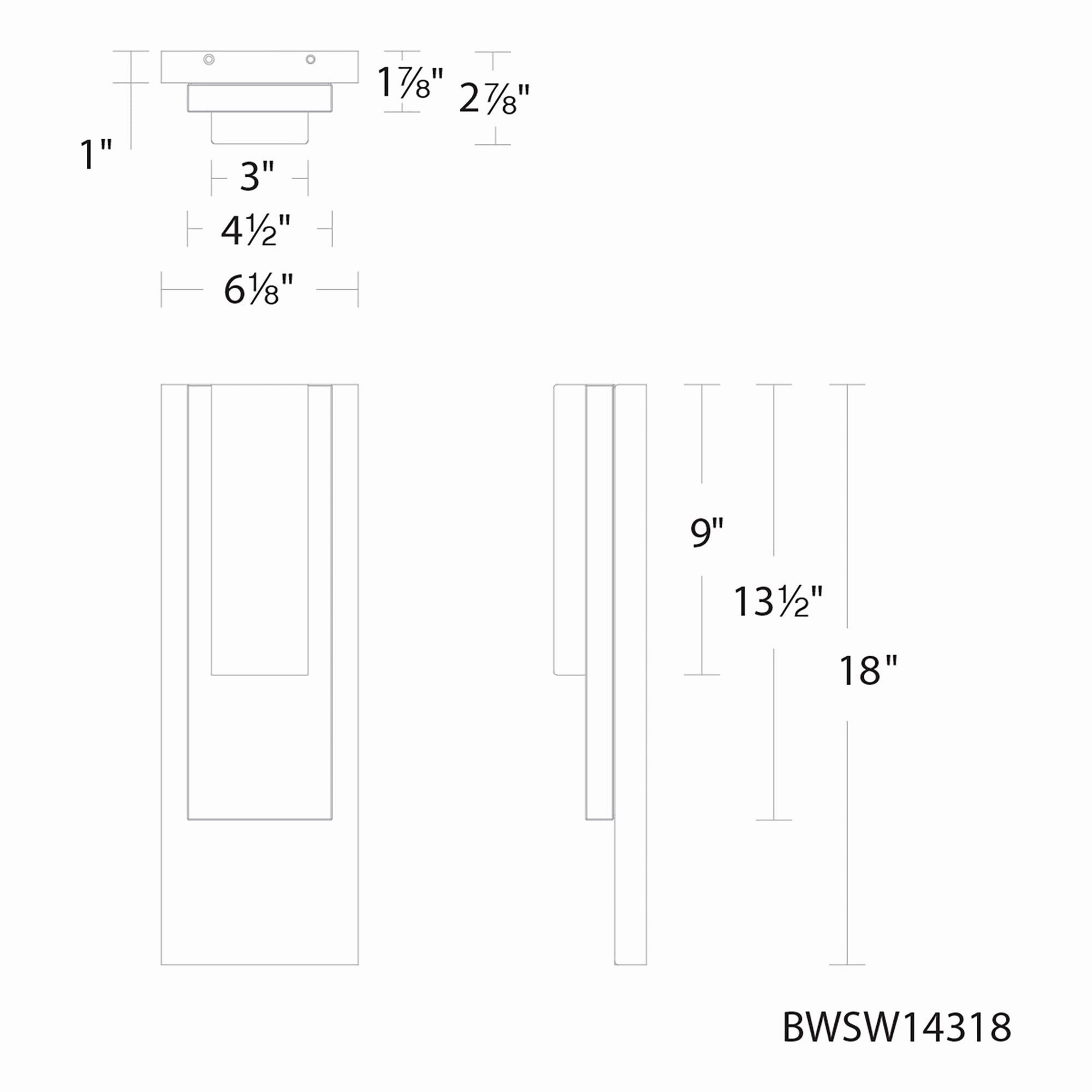 Vail 18" LED Outdoor Wall Sconce